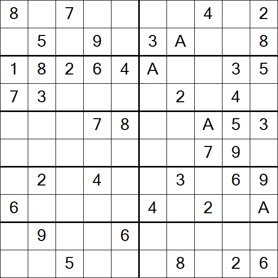 Sudoku 10x10 - Einfach