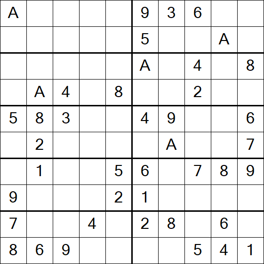 Sudoku 10x10 - Einfach