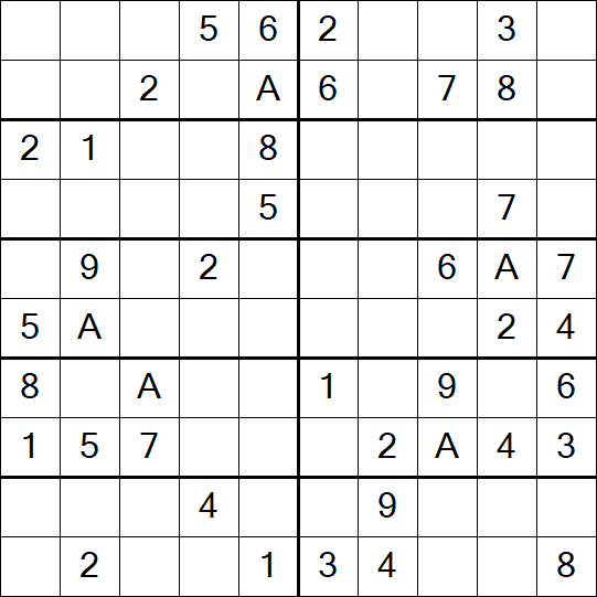 Sudoku 10x10 - Einfach
