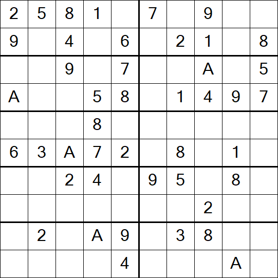 Sudoku 10x10 - Einfach