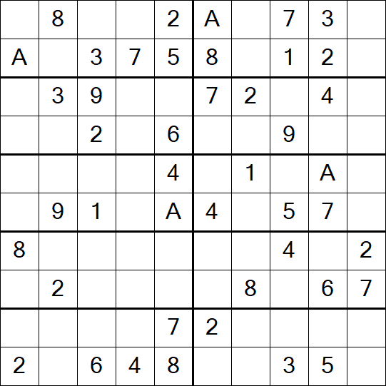 Sudoku 10x10 - Einfach