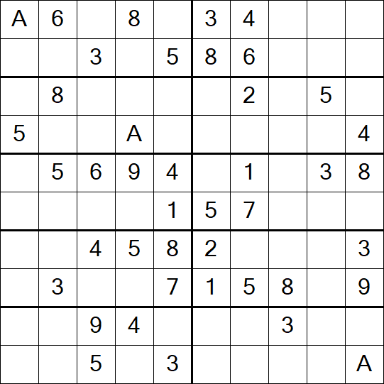 Sudoku 10x10 - Einfach