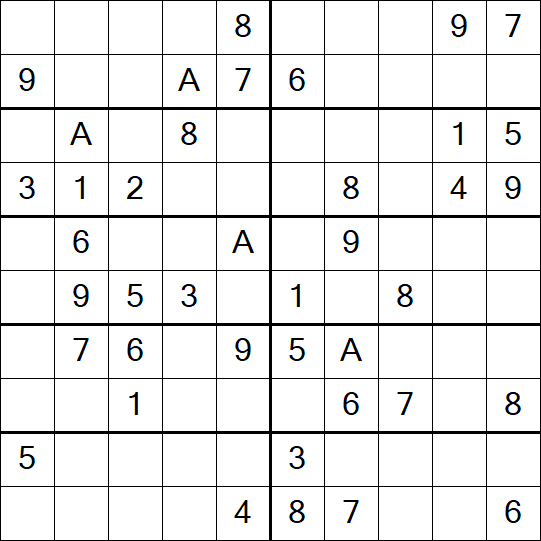Sudoku 10x10 - Einfach