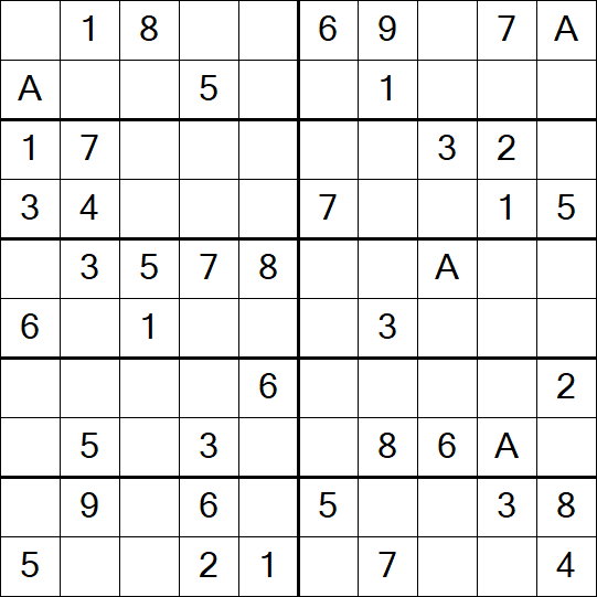Sudoku 10x10 - Einfach