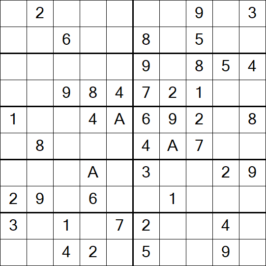Sudoku 10x10 - Einfach