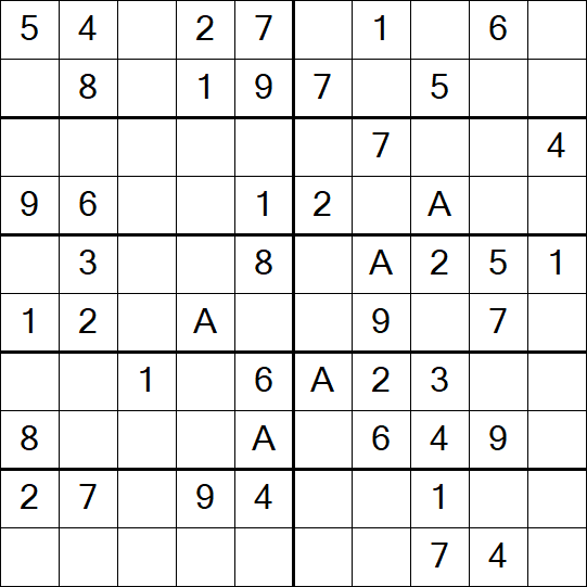 Sudoku 10x10 - Einfach