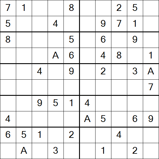 Sudoku 10x10 - Einfach