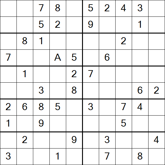 Sudoku 10x10 - Einfach