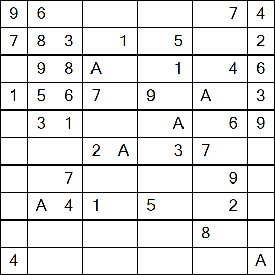 Sudoku 10x10 - Einfach
