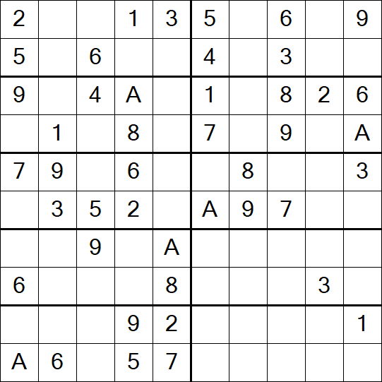 Sudoku 10x10 - Easy