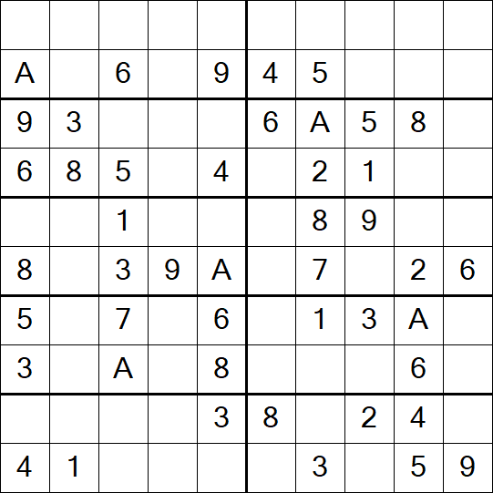 Sudoku 10x10 - Einfach