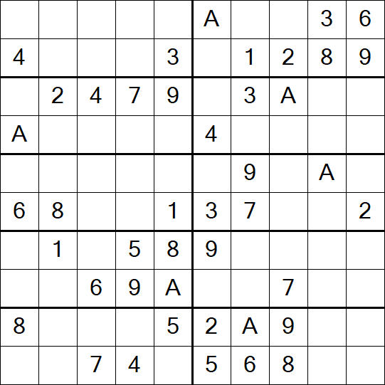 Sudoku 10x10 - Einfach