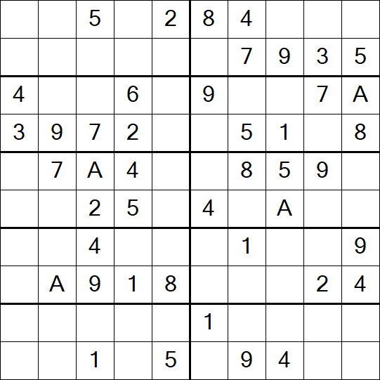 Sudoku 10x10 - Einfach
