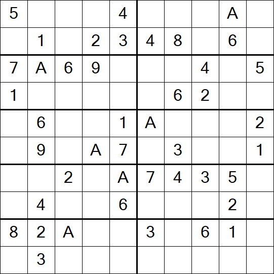 Sudoku 10x10 - Einfach