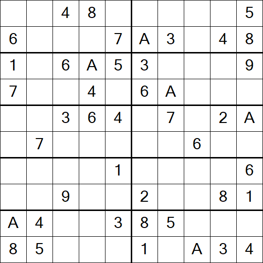 Sudoku 10x10 - Simple