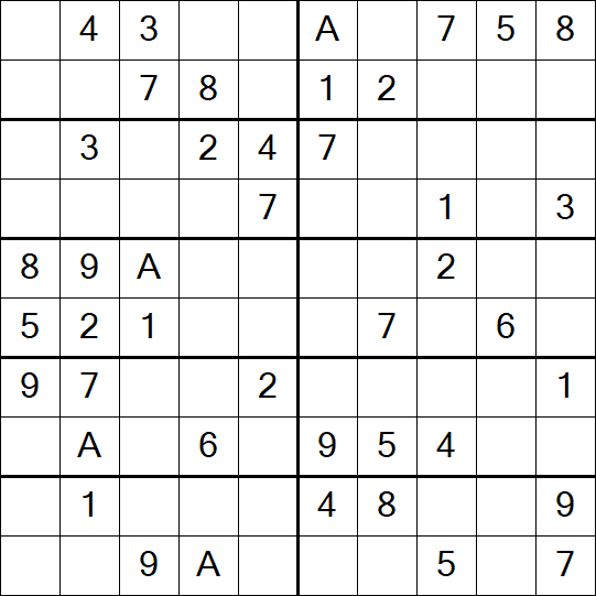 Sudoku 10x10 - Easy