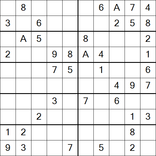 Sudoku 10x10 - Simple