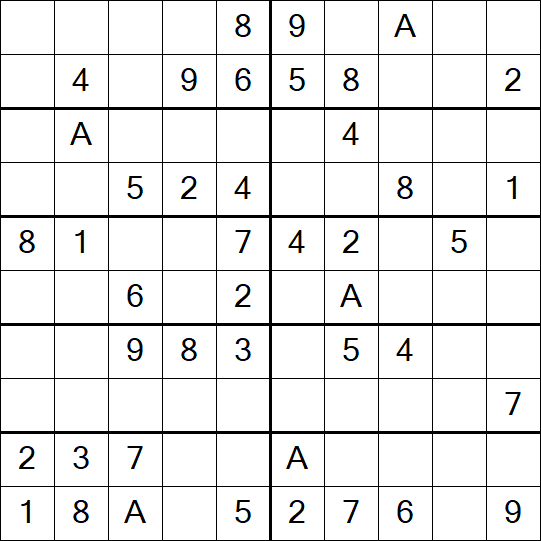 Sudoku 10x10 - Easy