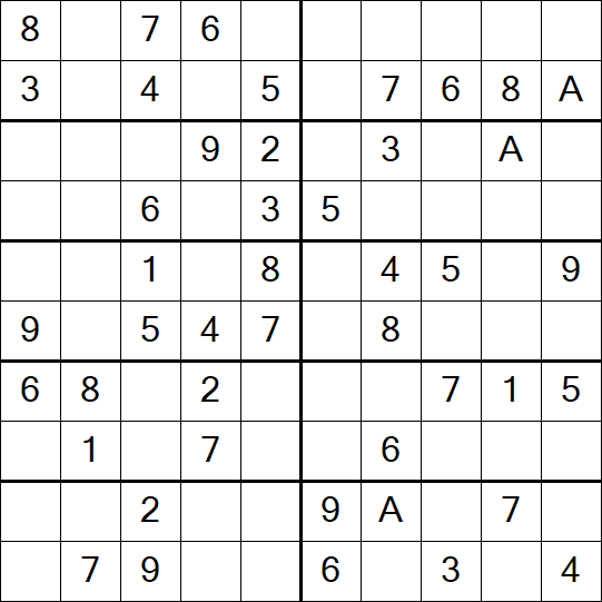 Sudoku 10x10 - Easy