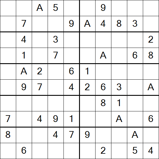Sudoku 10x10 - Simple