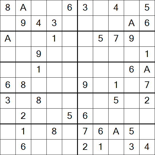Sudoku 10x10 - Simple