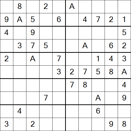 Sudoku 10x10 - Simple