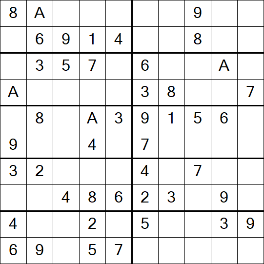 Sudoku 10x10 - Simple