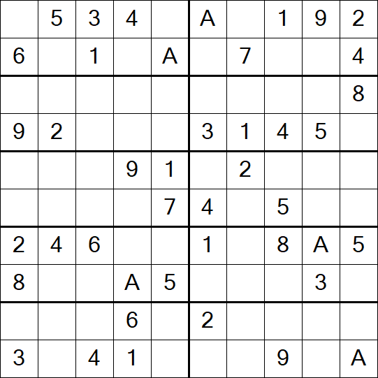 Sudoku 10x10 - Simple