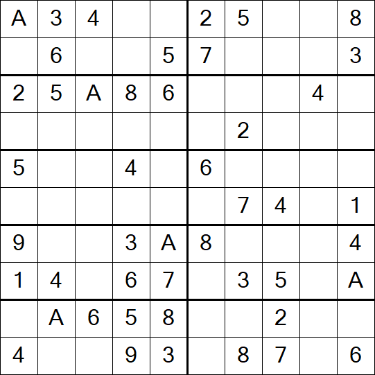Sudoku 10x10 - Simple