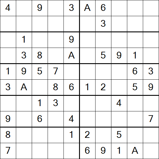 Sudoku 10x10 - Simple