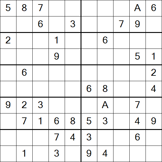 Sudoku 10x10 - Einfach