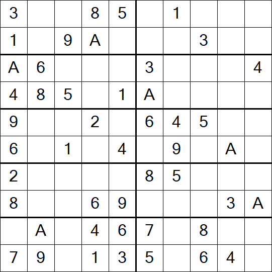 Sudoku 10x10 - Simple