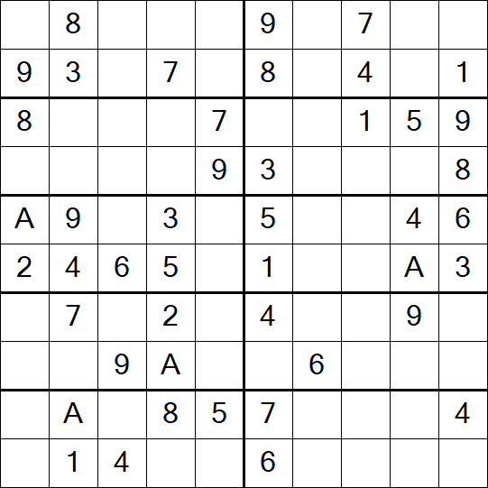 Sudoku 10x10 - Einfach