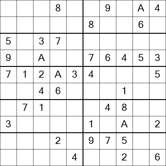 Sudoku 10x10 - Simple