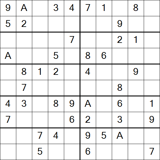 Sudoku 10x10 - Simple
