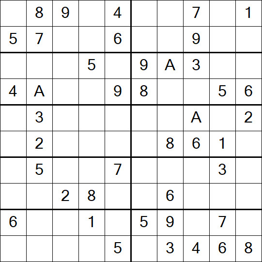 Sudoku 10x10 - Simple