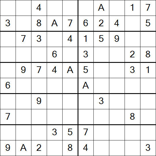 Sudoku 10x10 - Simple
