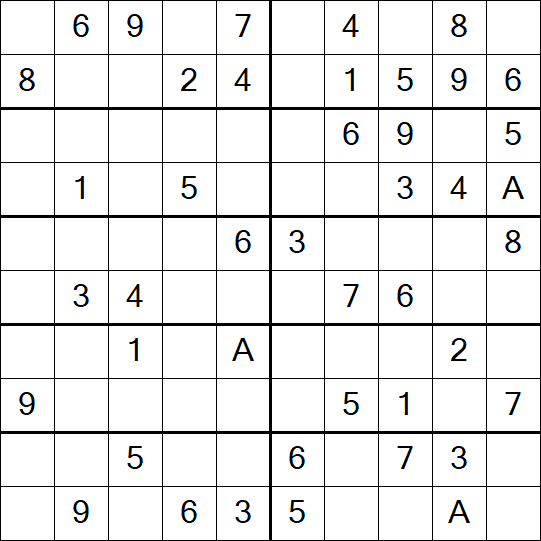 Sudoku 10x10 - Simple