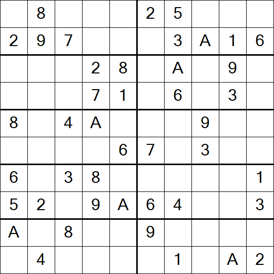 Sudoku 10x10 - Simple