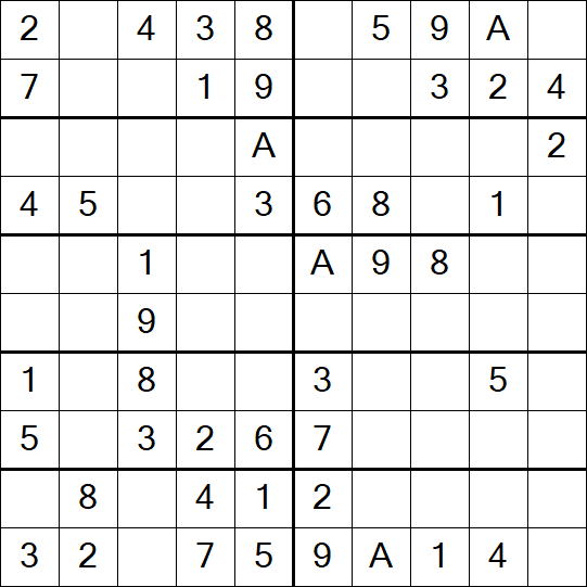 Sudoku 10x10 - Simple