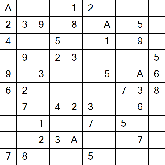 Sudoku 10x10 - Einfach