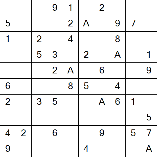 Sudoku 10x10 - Simple