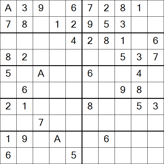 Sudoku 10x10 - Einfach