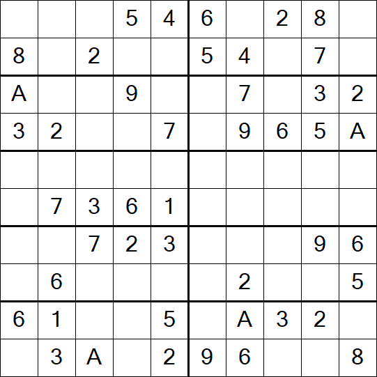 Sudoku 10x10 - Einfach