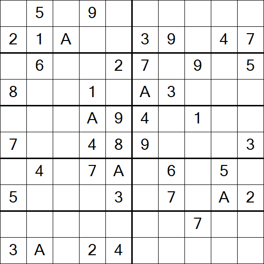 Sudoku 10x10 - Einfach