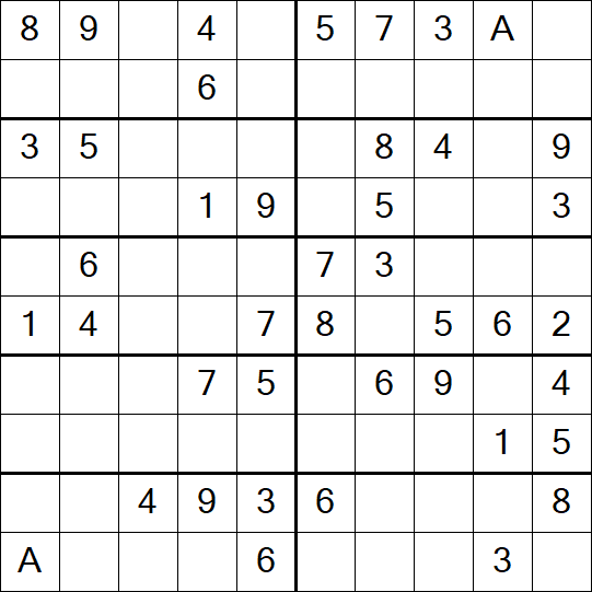 Sudoku 10x10 - Easy