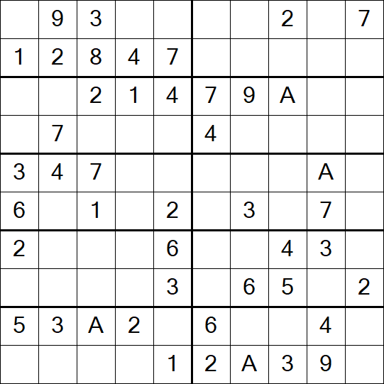 Sudoku 10x10 - Easy