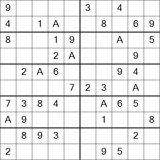 Sudoku 10x10 - Einfach
