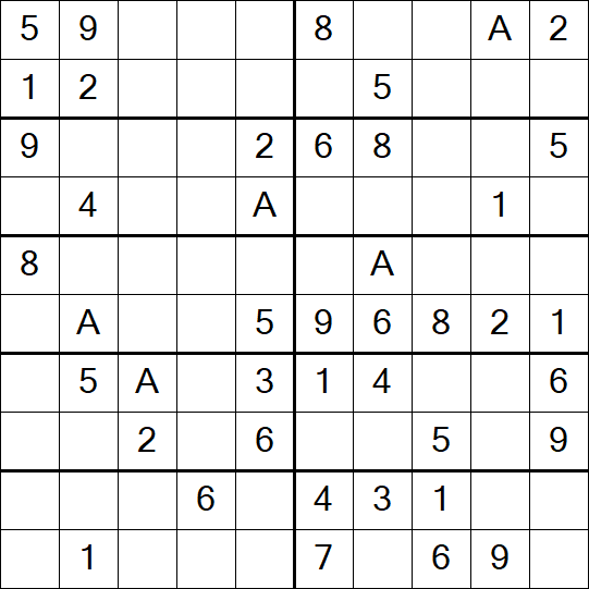 Sudoku 10x10 - Einfach