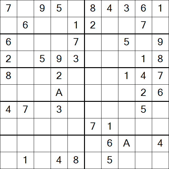 Sudoku 10x10 - Einfach